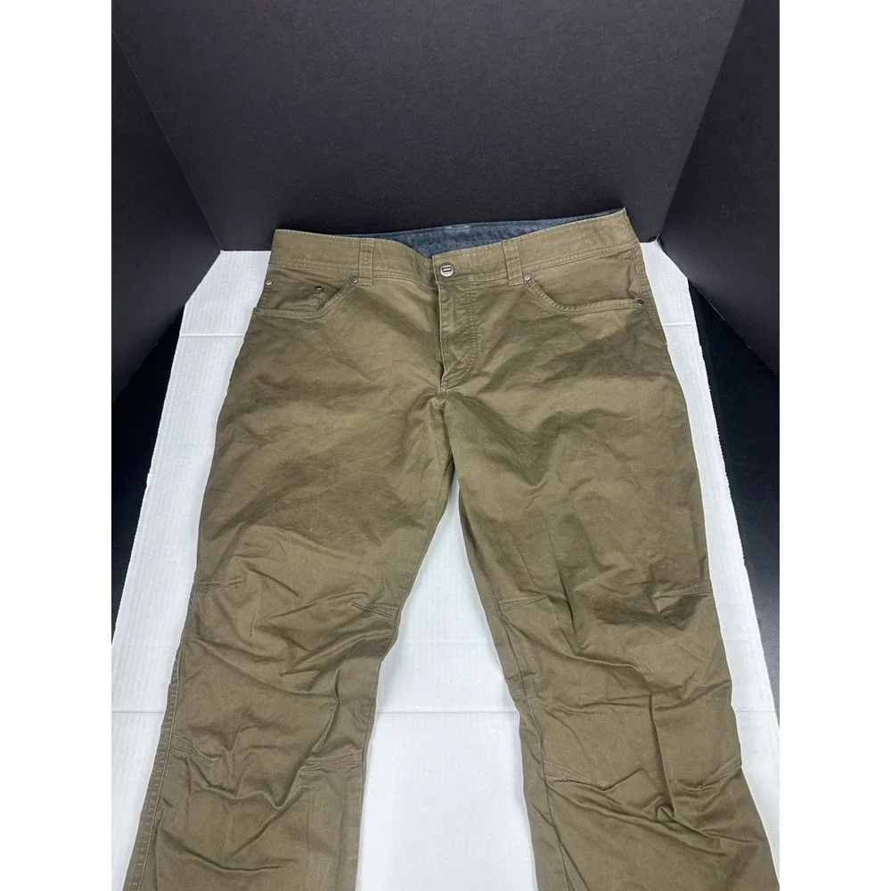 Kuhl Pants Mens 36x32 Olive Rydr Lite Klassik Fit Canvas Stretch 5 Pocket Casual